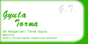 gyula torma business card